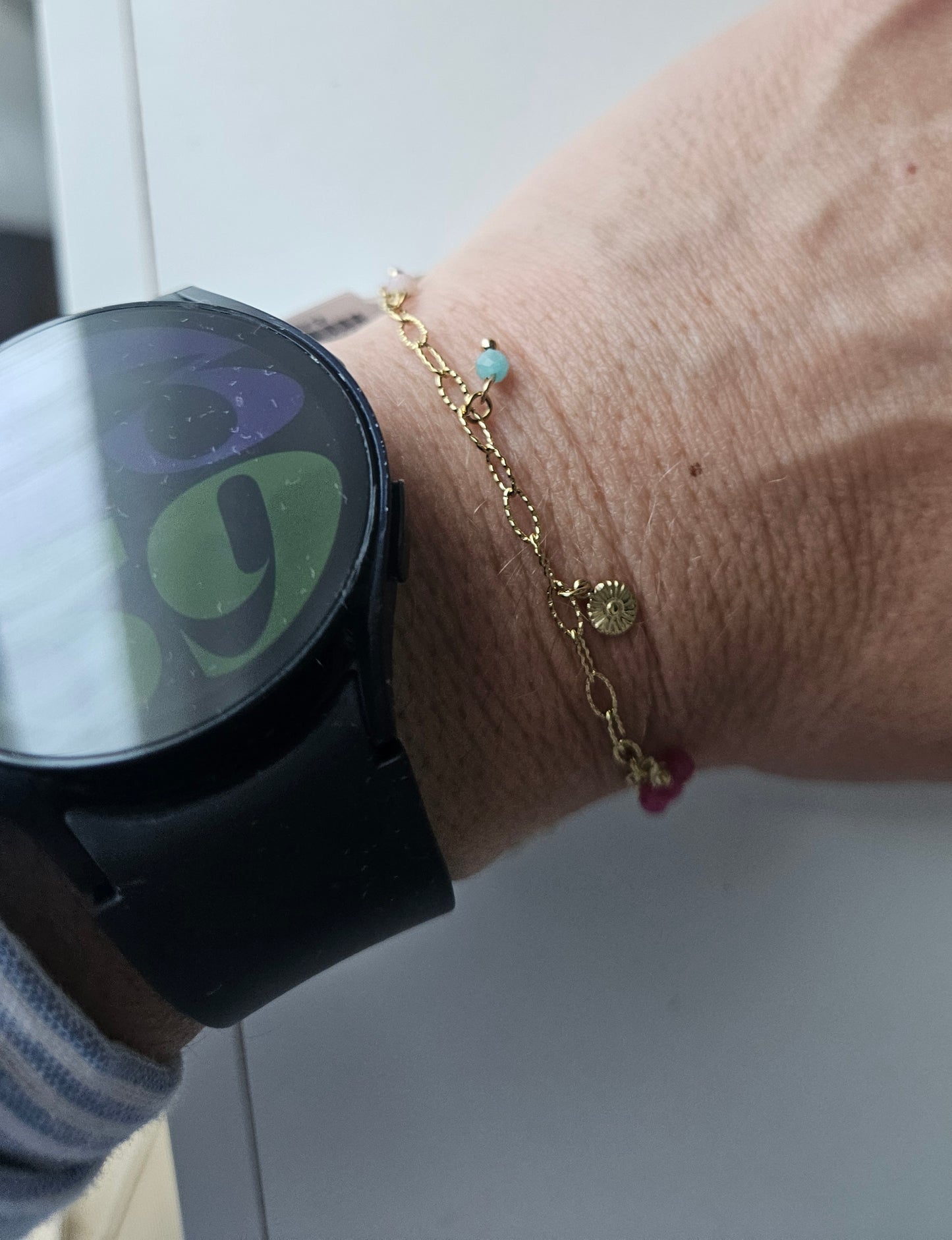 Bracelet à breloques Or acier inoxydable