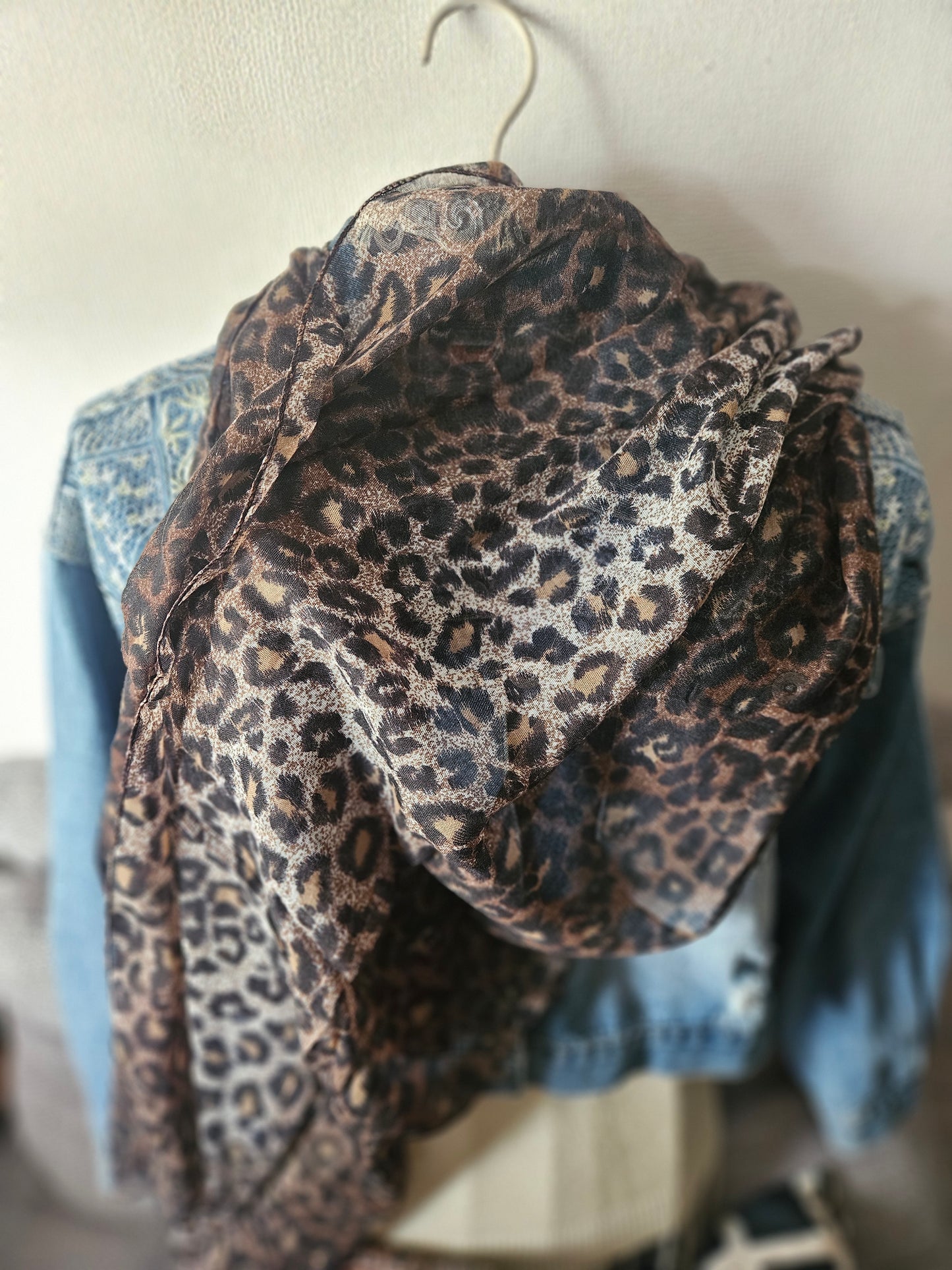 Foulard léopard degradé de couleurs