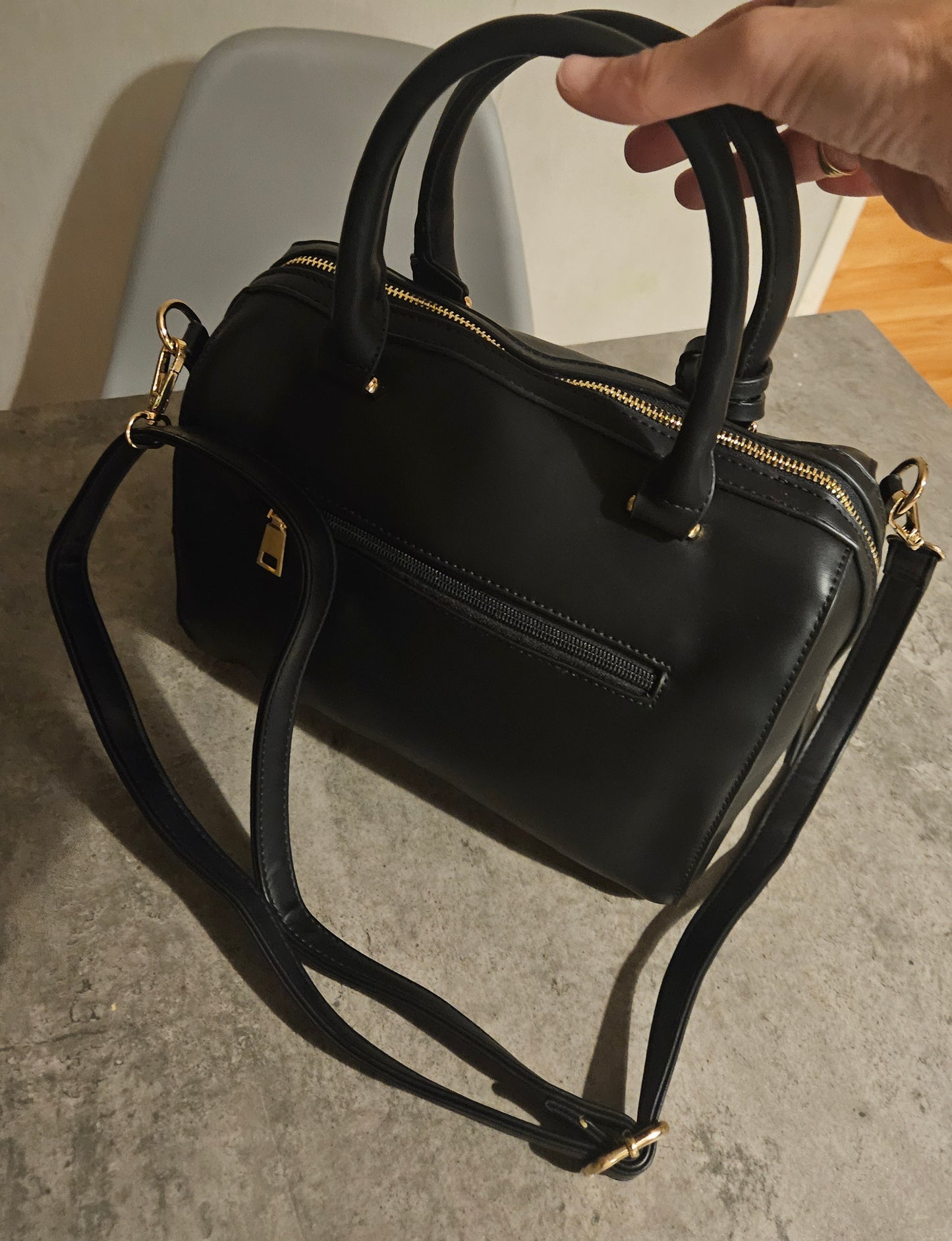 Sac noir bowling bandoulière