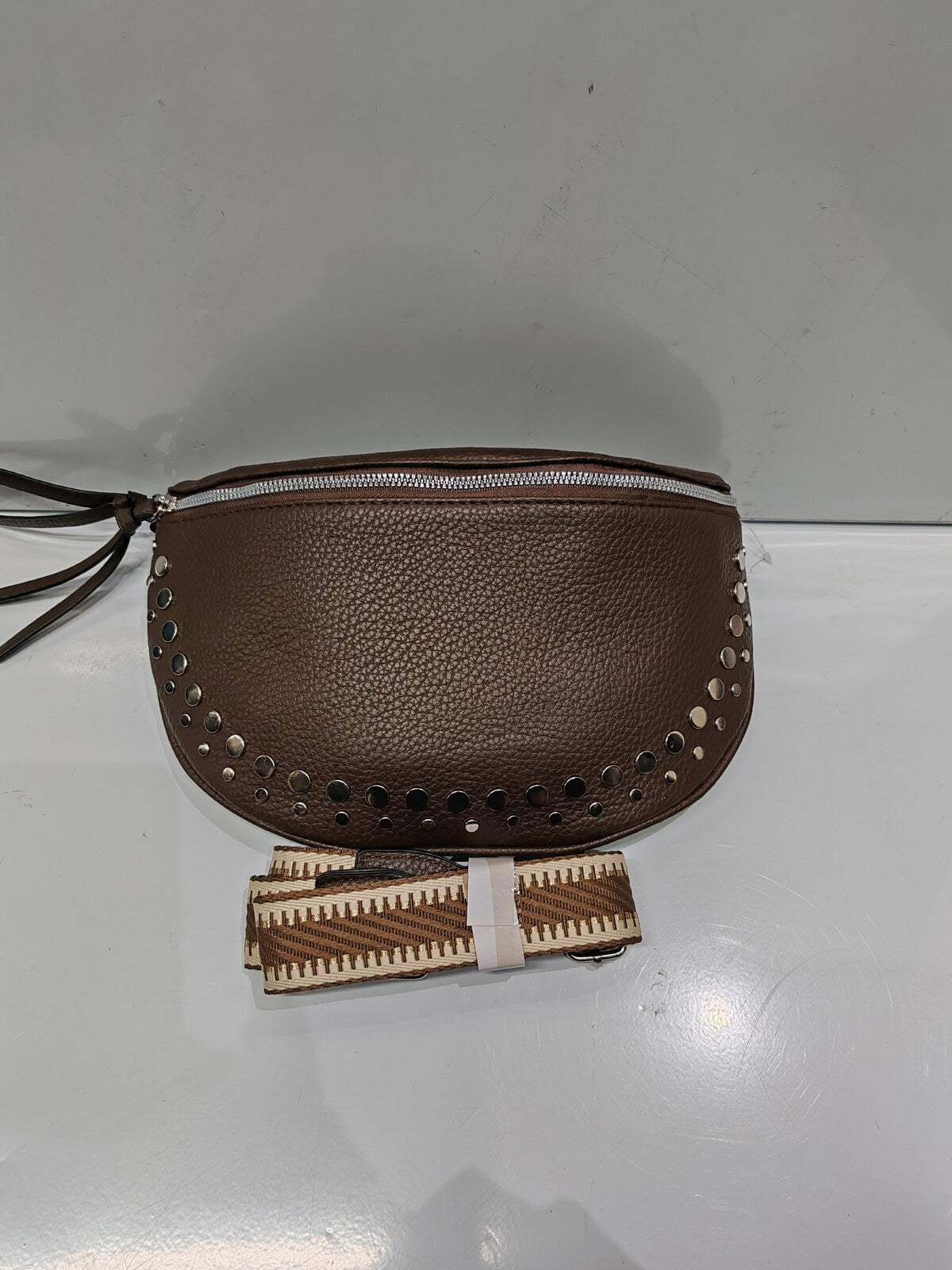 Sac banane crossbody clouté couleur au choix