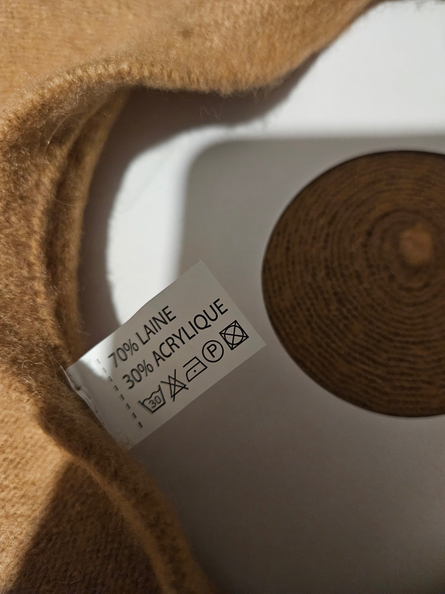 Béret classique uni ton chaud en laine