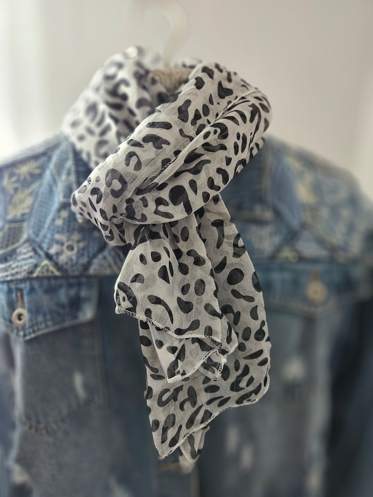 Foulard motif animal extra long