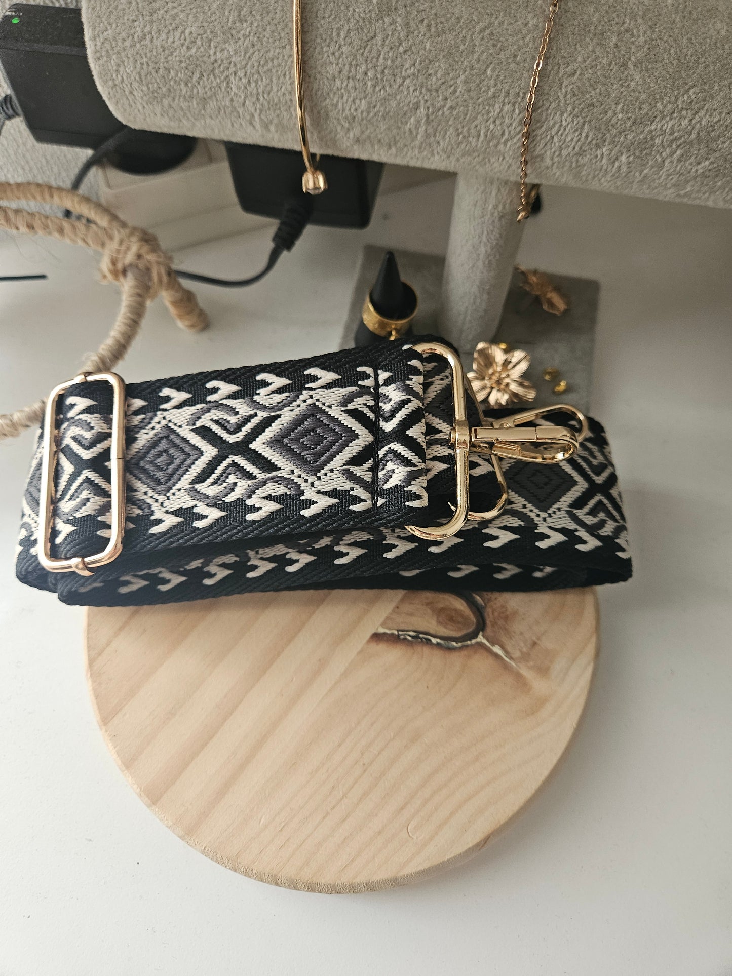 Bandoulière réglable style bohème champêtre