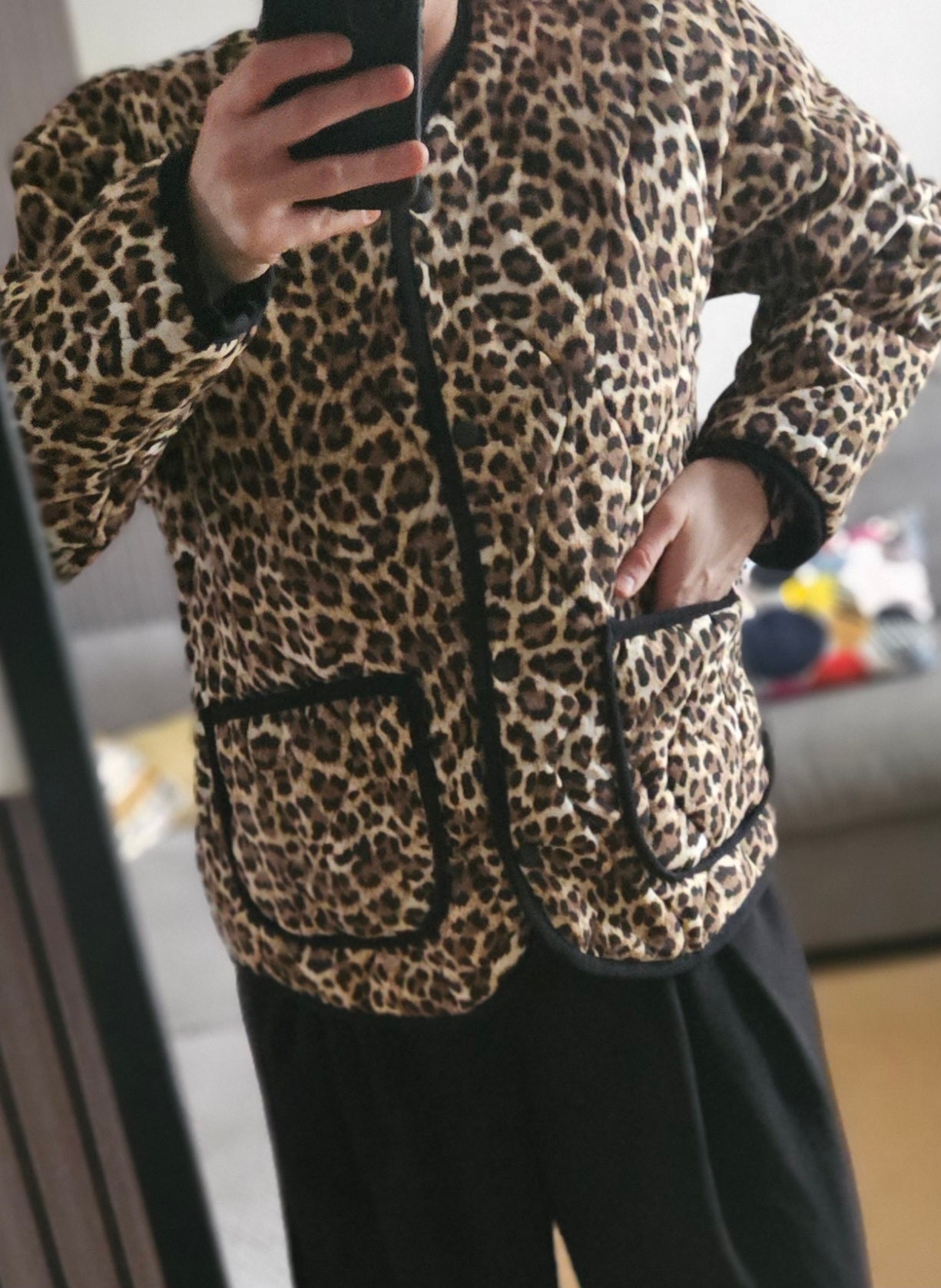 Manteau/veste matelassé léopard