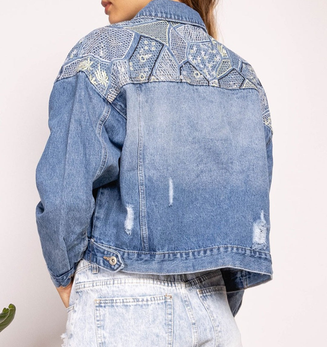 Veste en jean Bohême à sequins