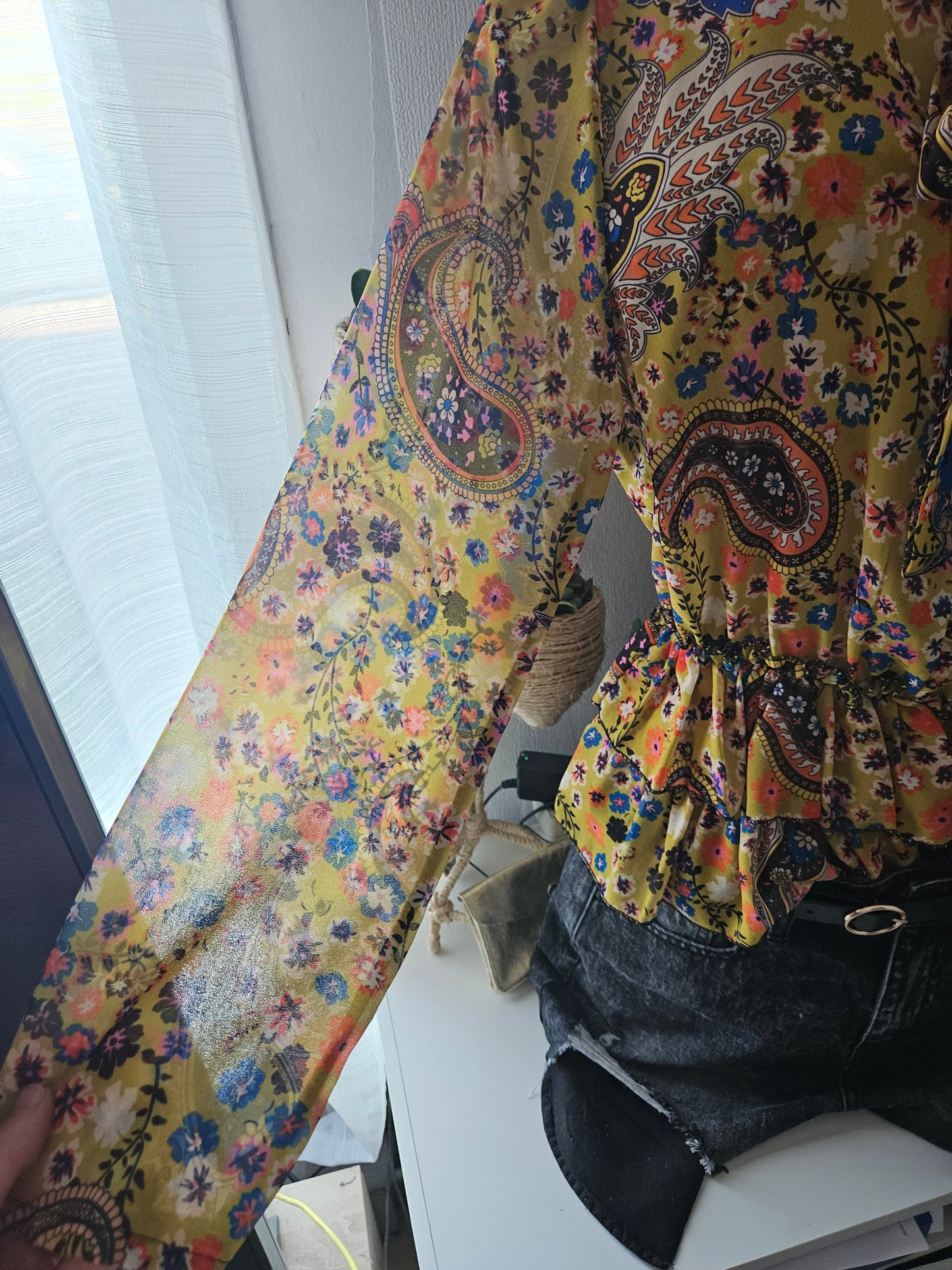 Blouse bohème légère manches longues