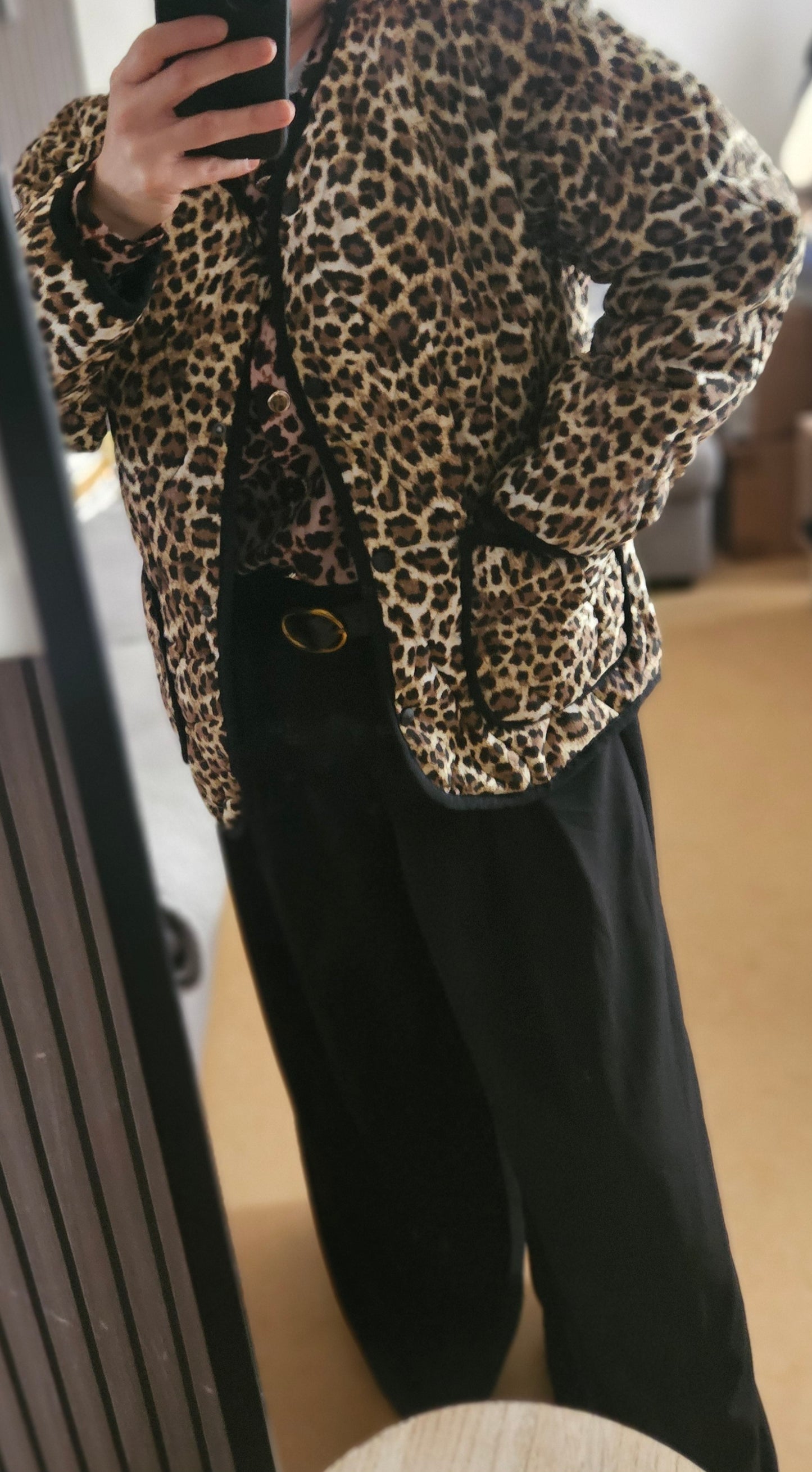 Manteau/veste matelassé léopard