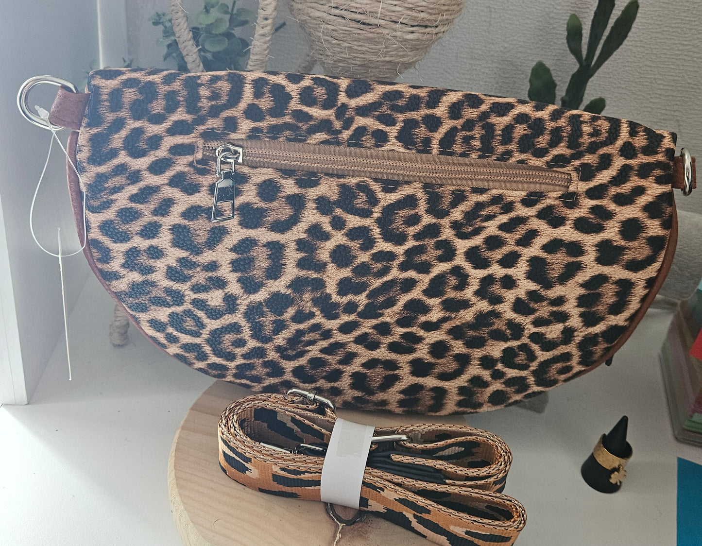 Sac banane léopard Grand format