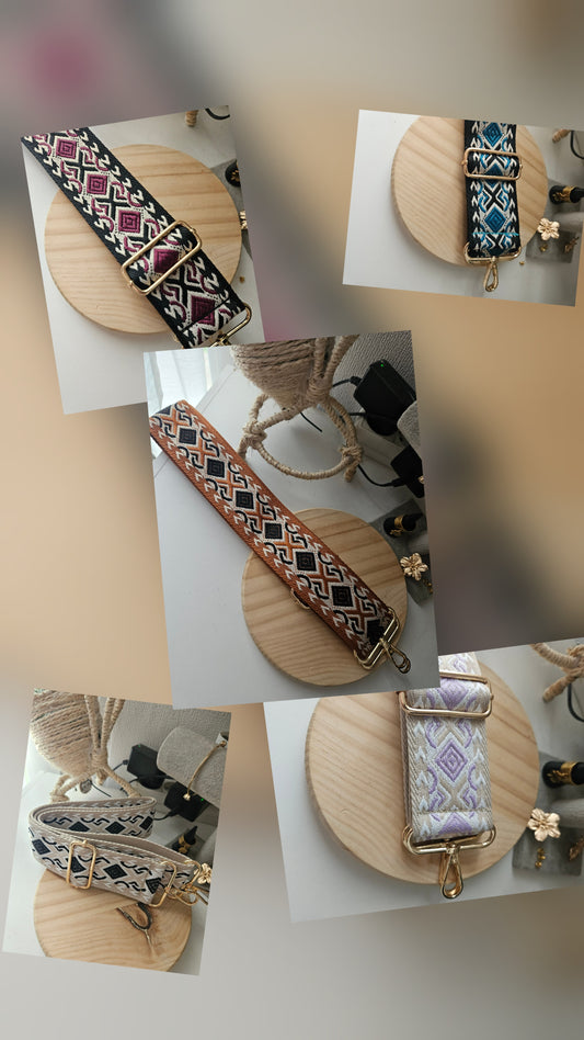 Bandoulière réglable style bohème champêtre