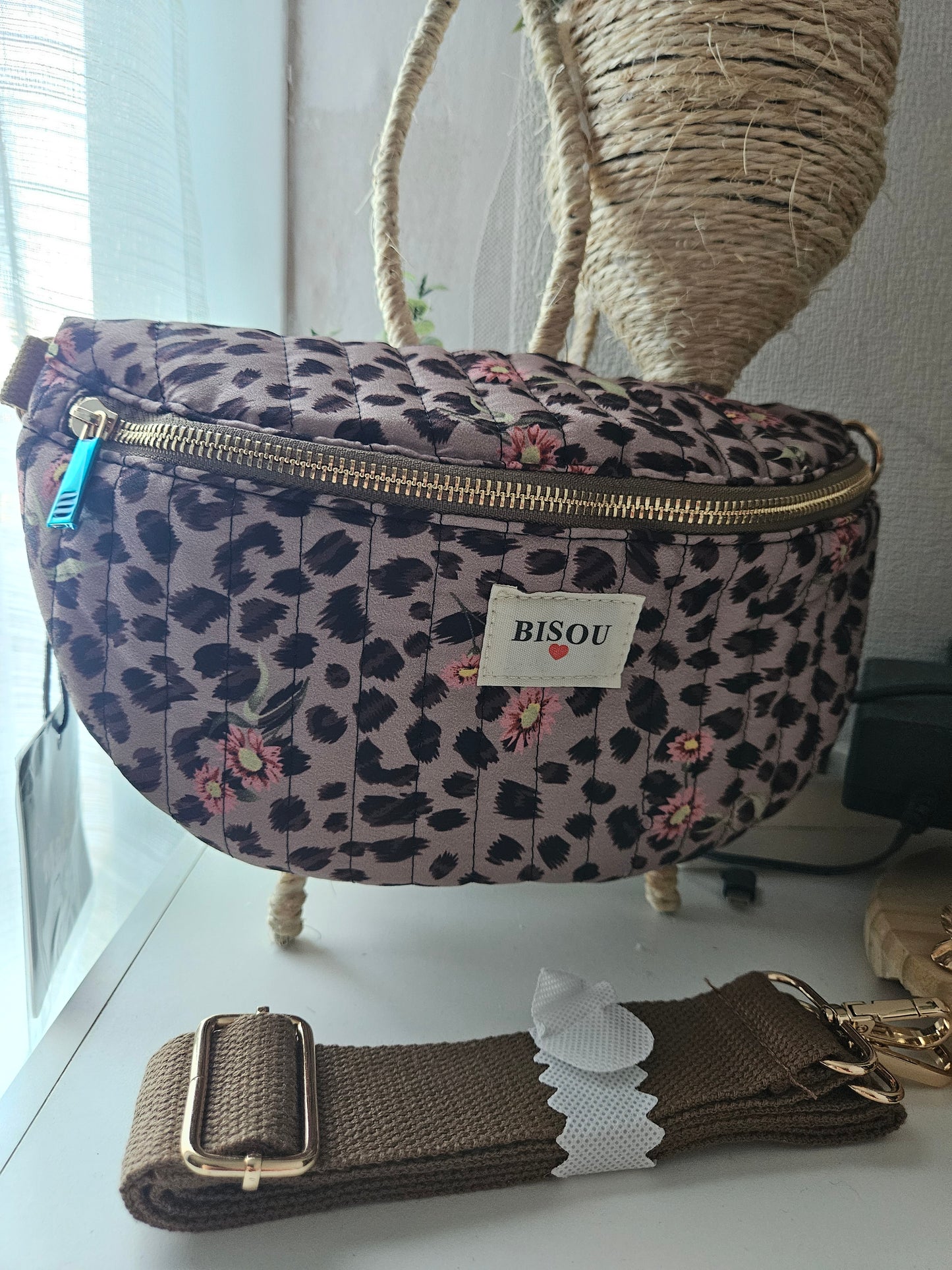 Sac banane fleuris🌸100% coton.