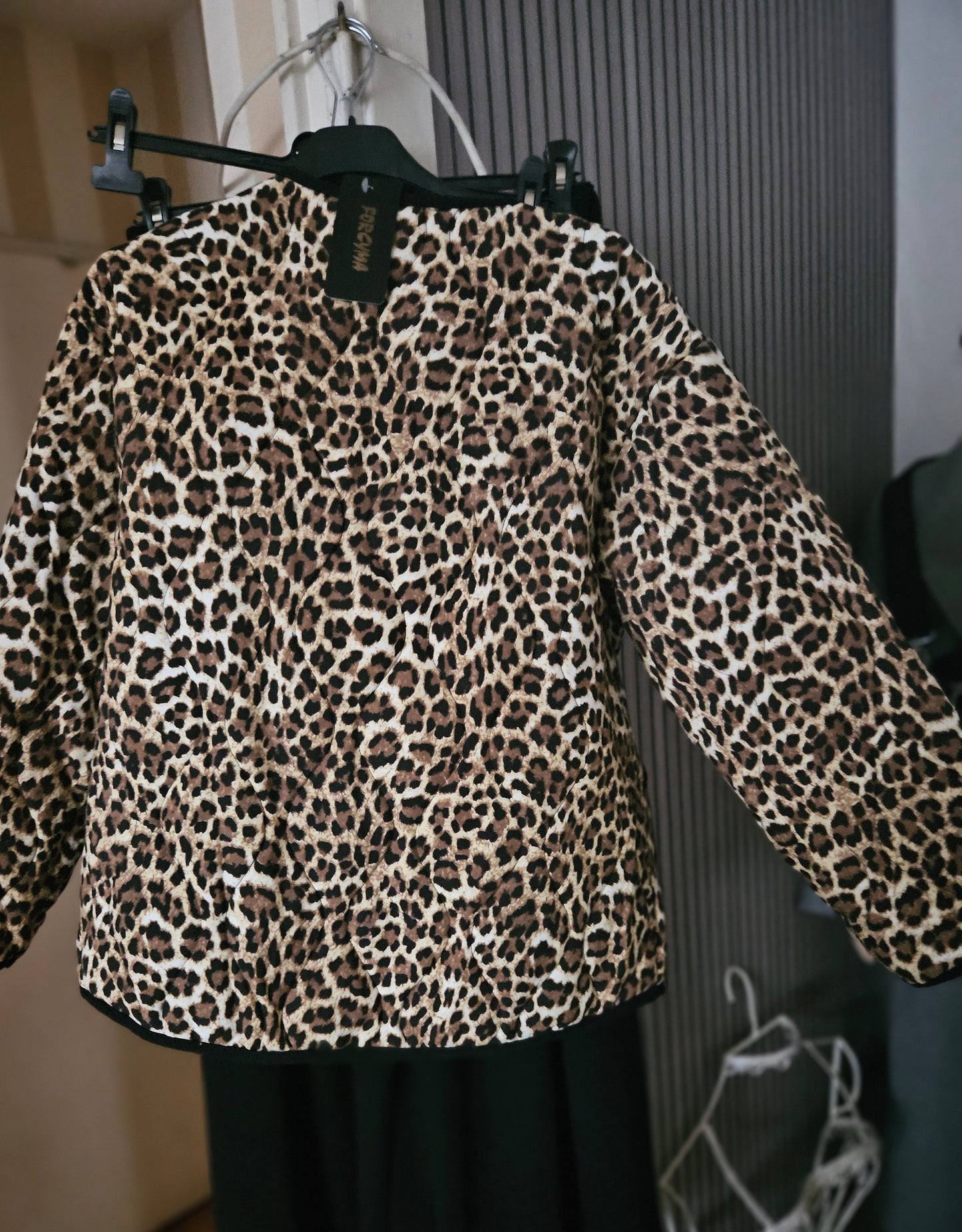 Manteau/veste matelassé léopard