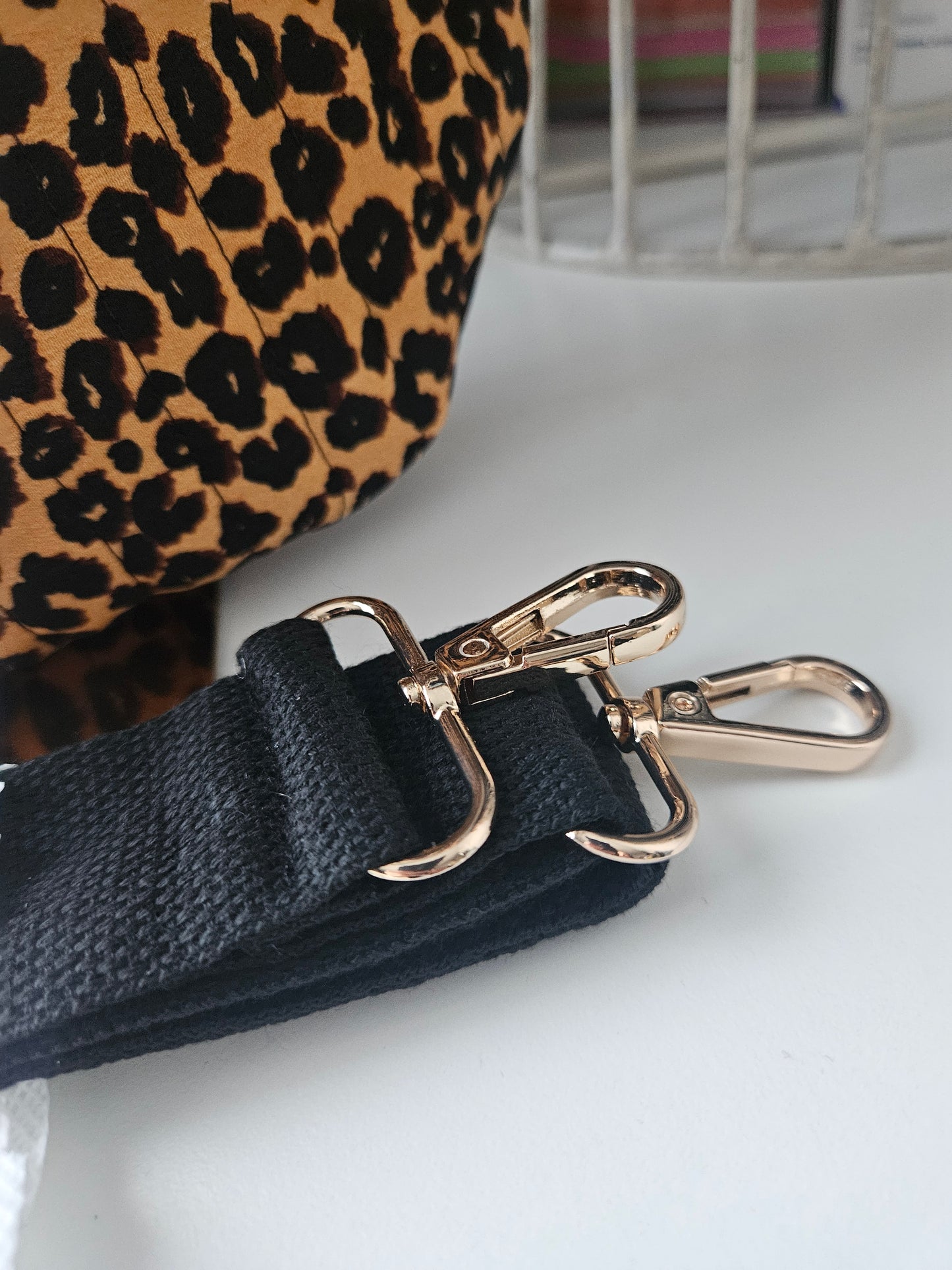 Sac banane léopard marron 100% coton