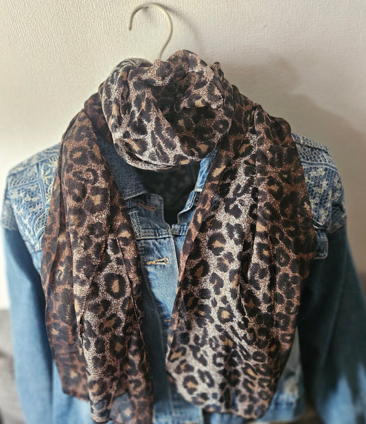 Foulard léopard degradé de couleurs