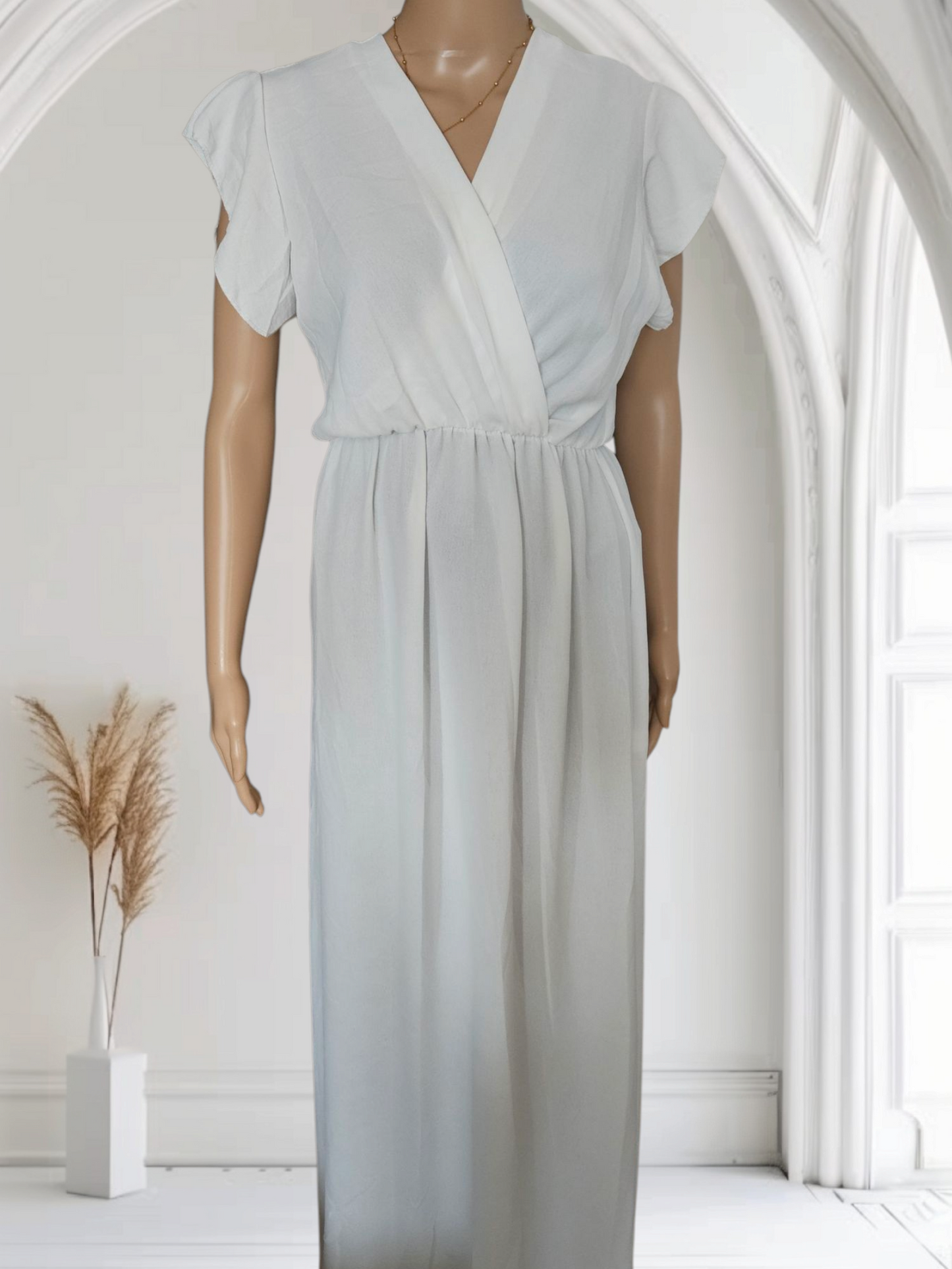 Robe longue en jersey cache coeur