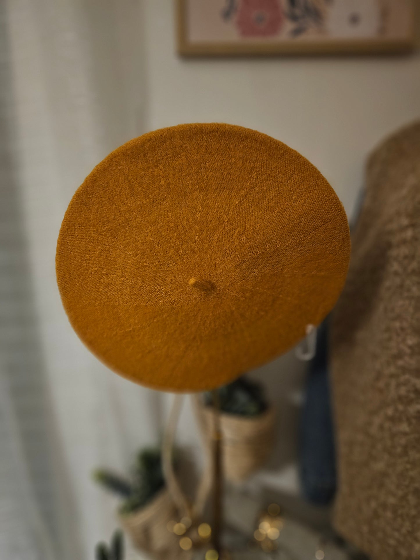 Béret classique uni ton chaud en laine