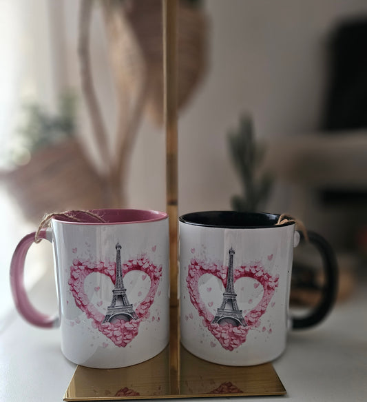 Mug Tour Eiffel coeur fleuri
