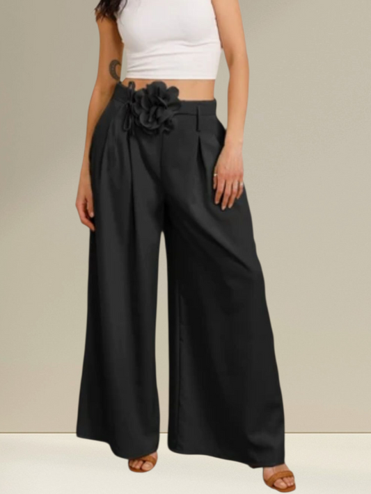 Pantalon noir large palazzo
