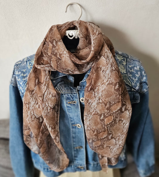 Foulard motif animal extra long