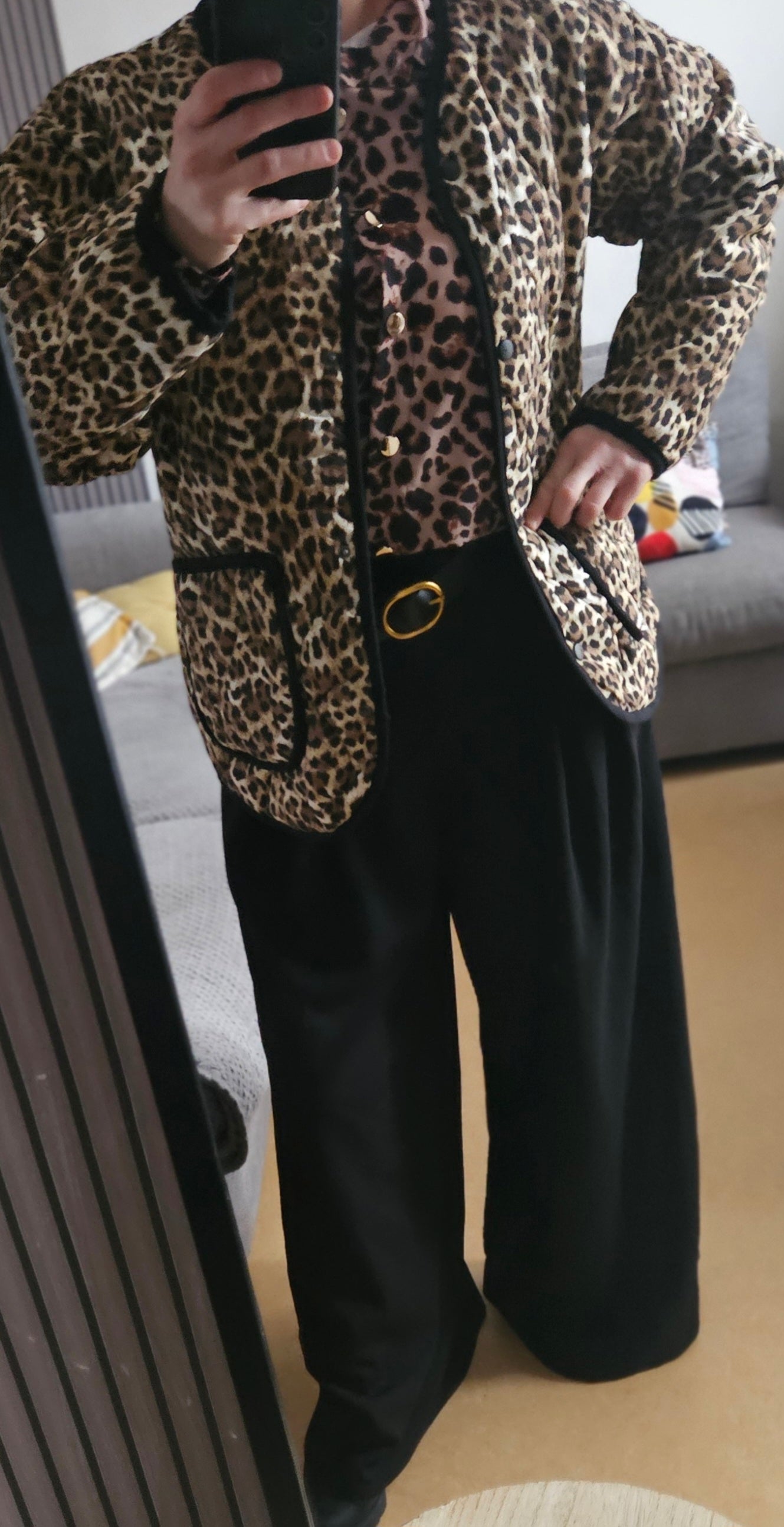 Manteau/veste matelassé léopard