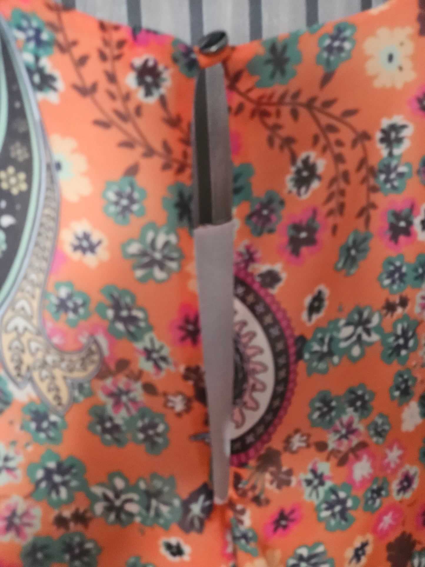 Blouse bohème orange