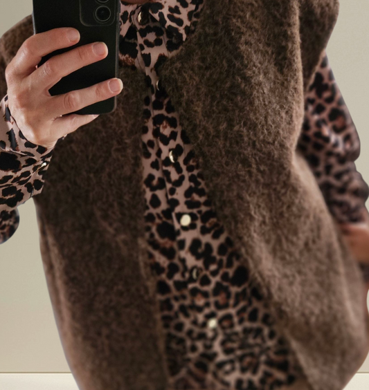 Gilet sans manches marron chocolat