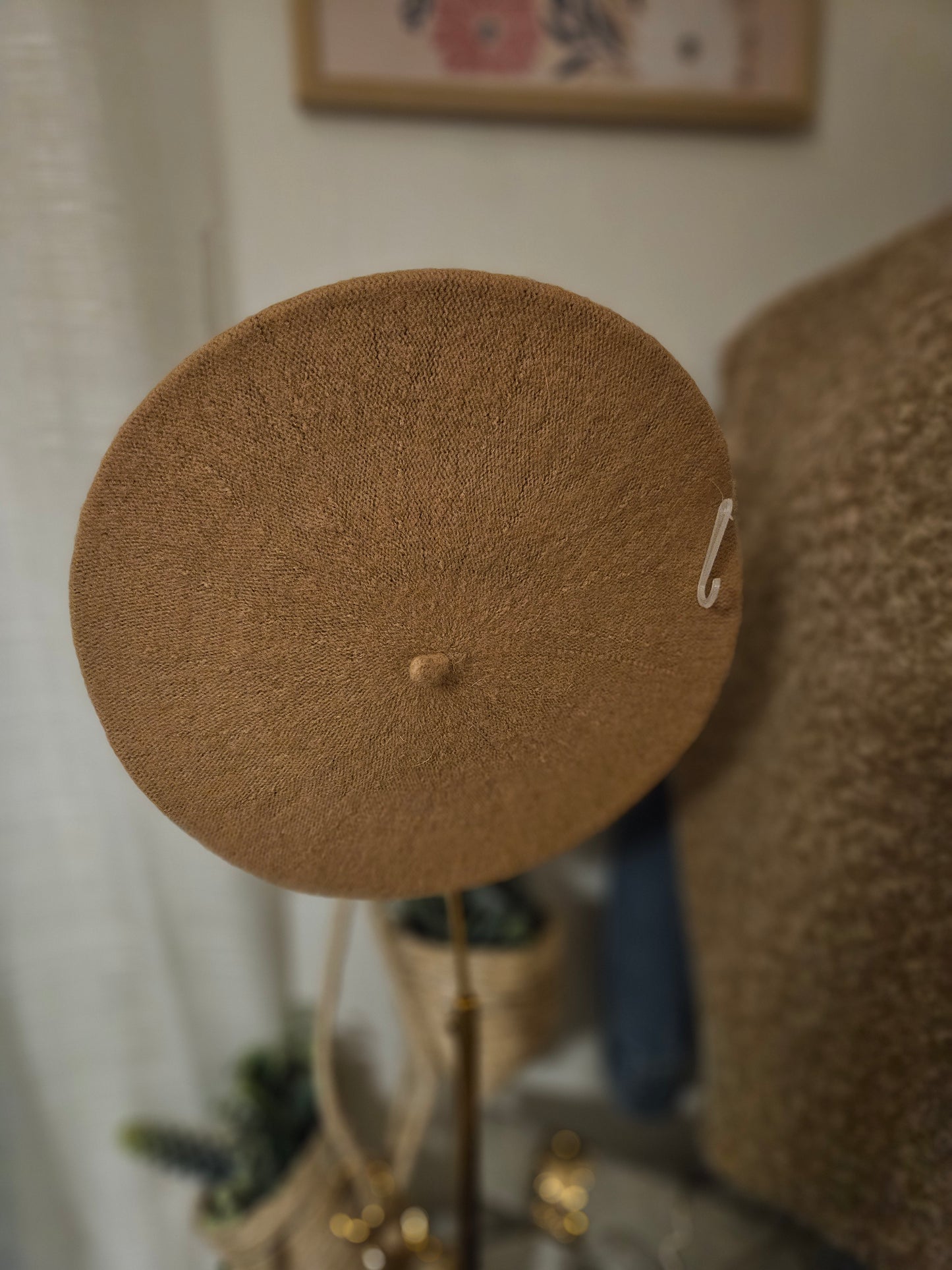 Béret classique uni ton chaud en laine