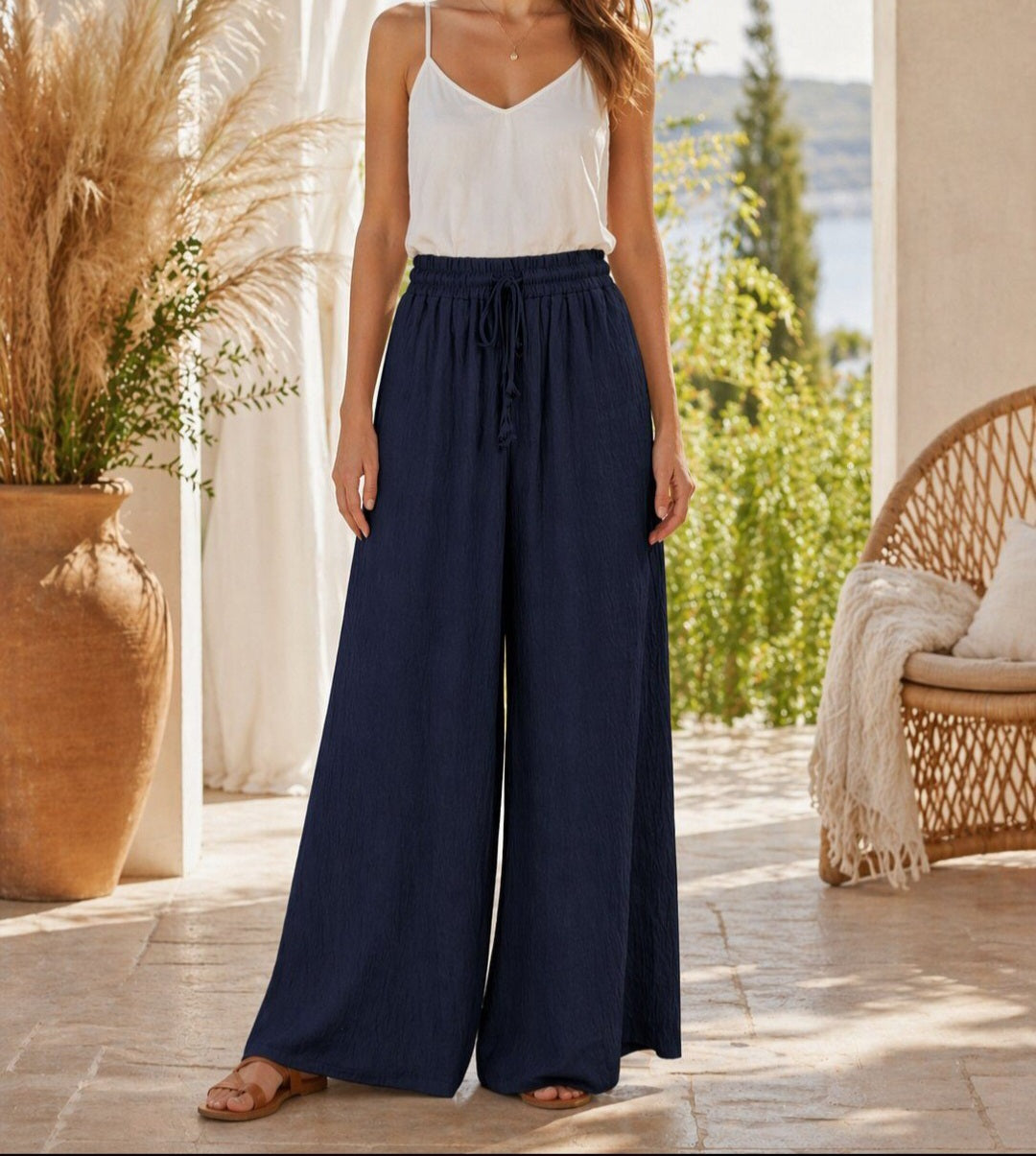 Pantalon très large fluide léger