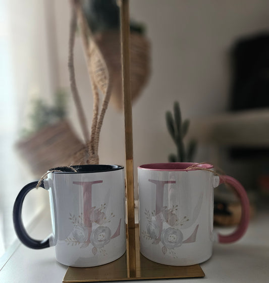 Mug initiale fleurie L comme Love