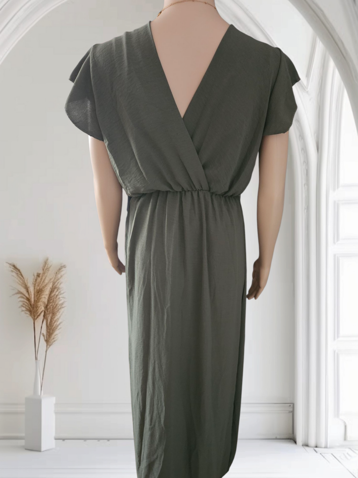 Robe longue en jersey cache coeur