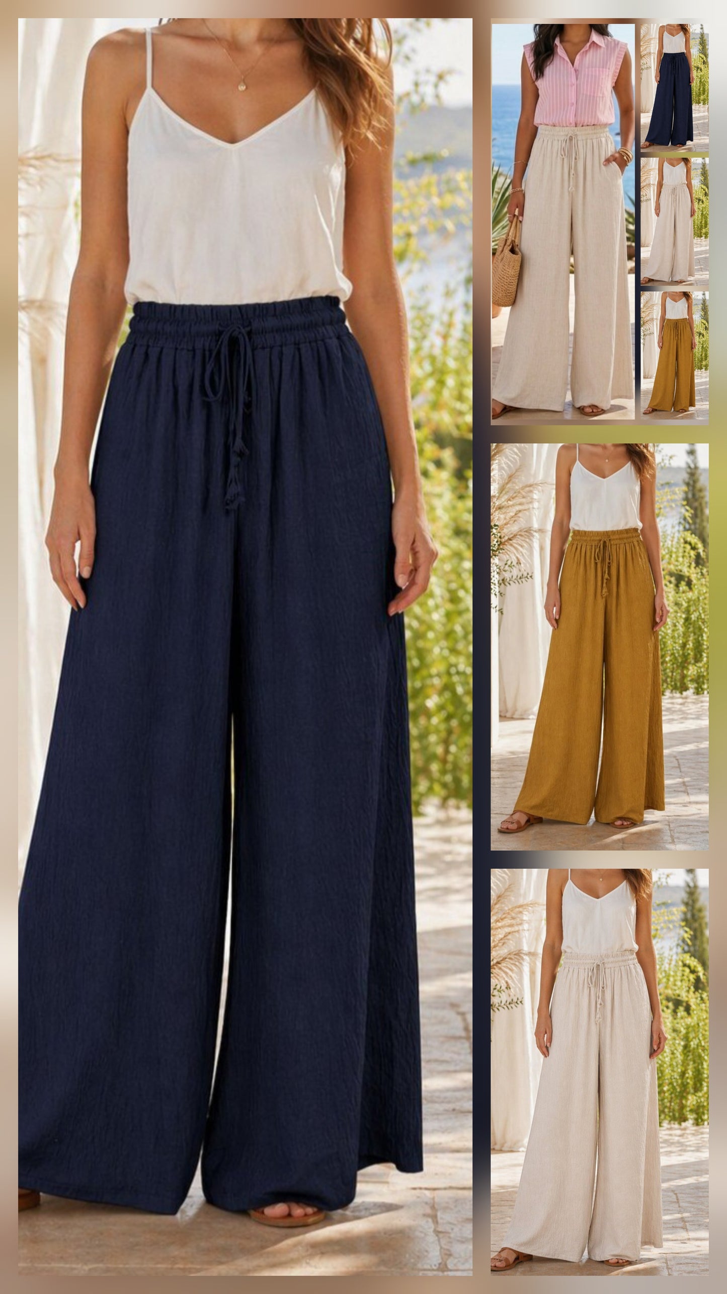 Pantalon très large fluide léger
