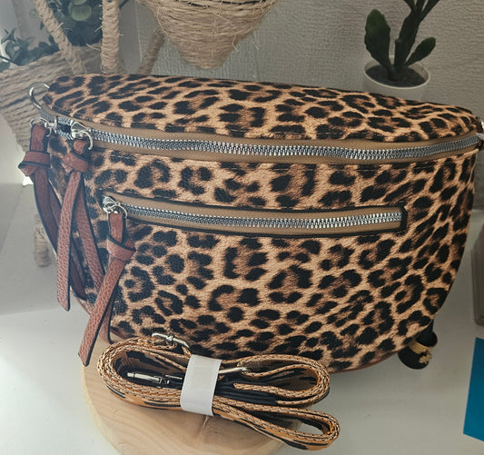 Sac banane léopard Grand format