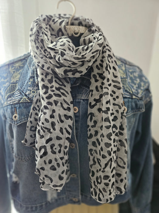 Foulard motif animal extra long