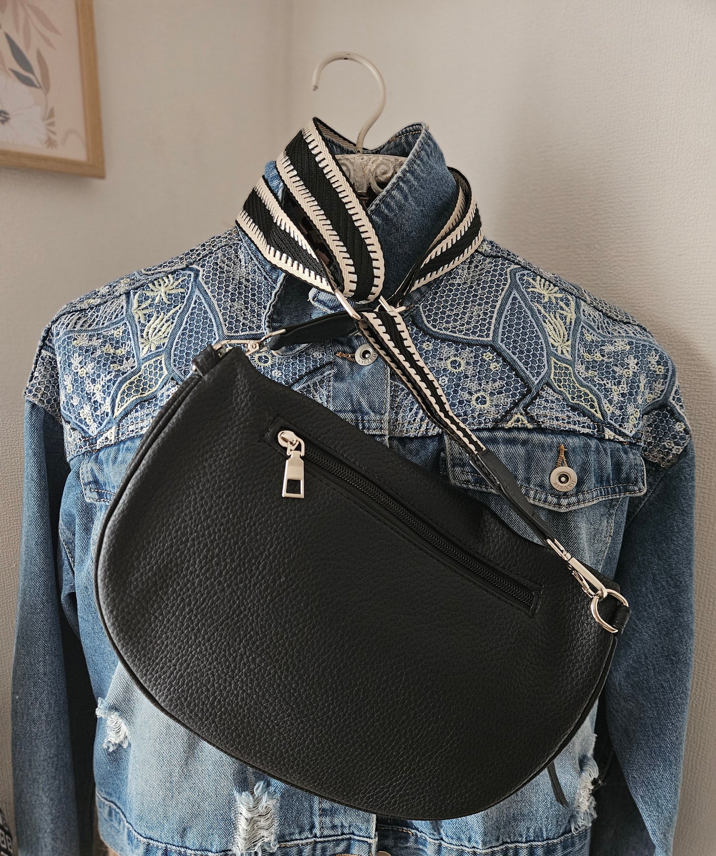 Sac banane crossbody clouté couleur au choix