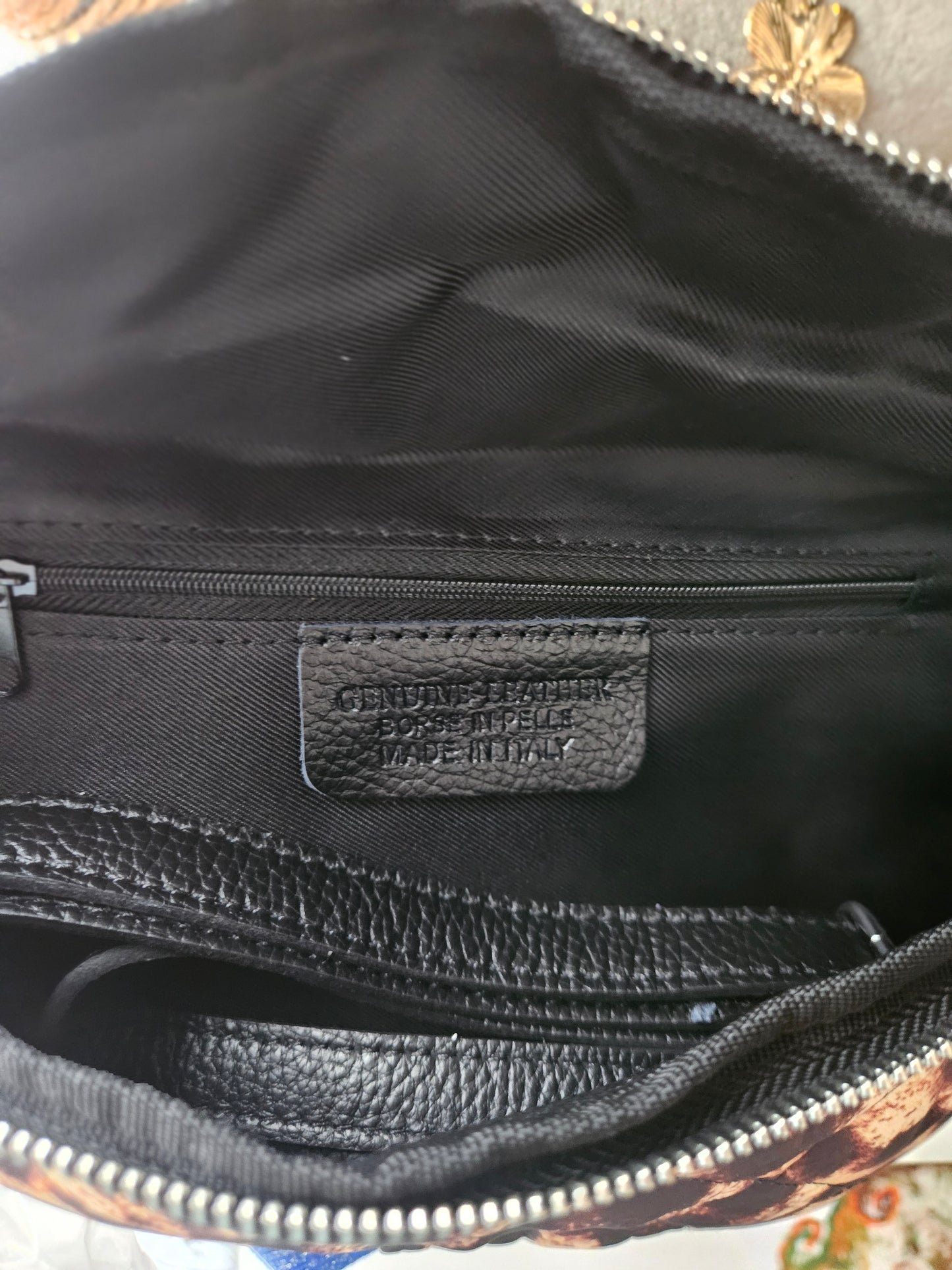 Sac banane léopard matelassé bandoulière en cuir