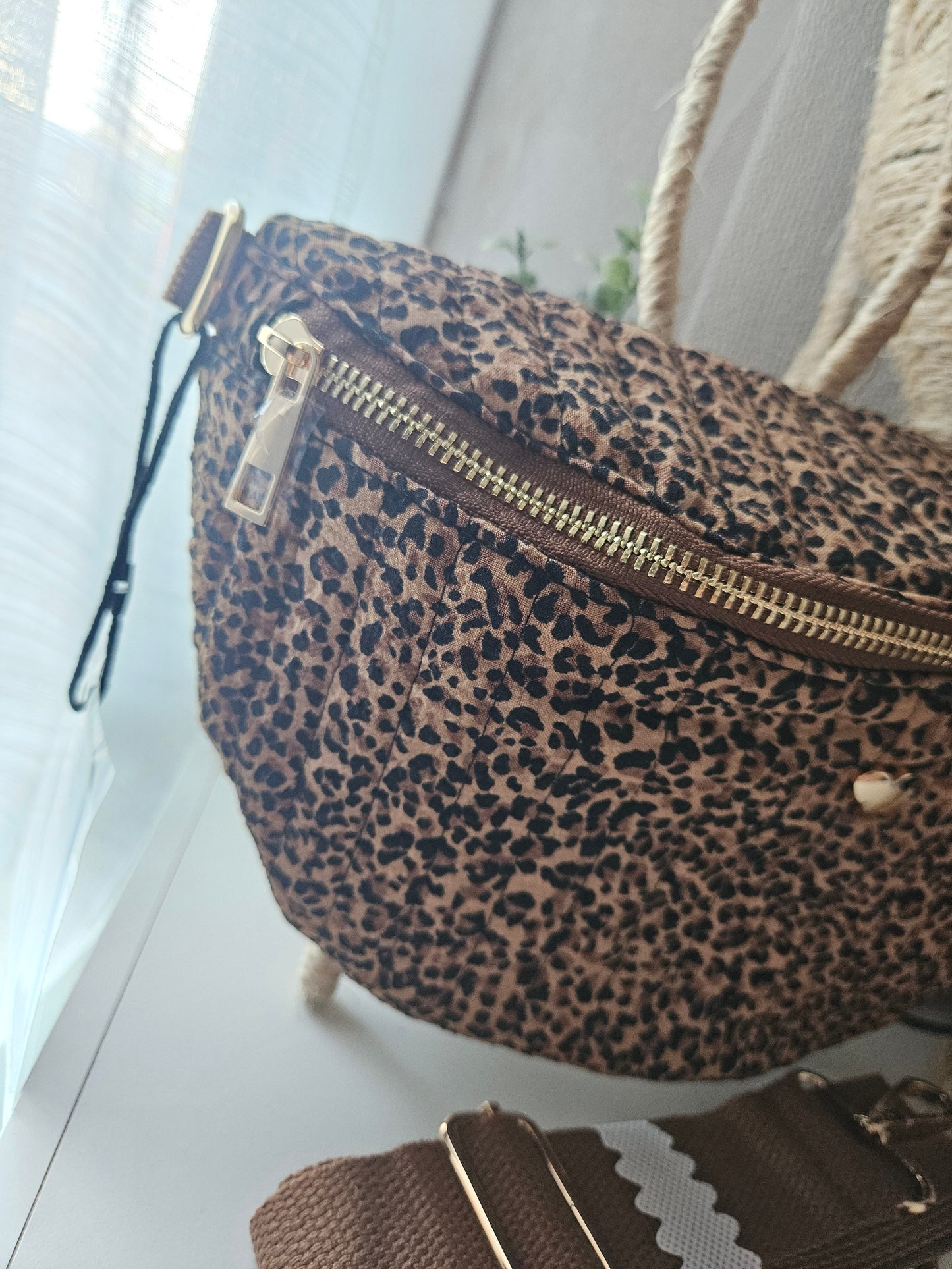 Sac banane léopard 100% coton