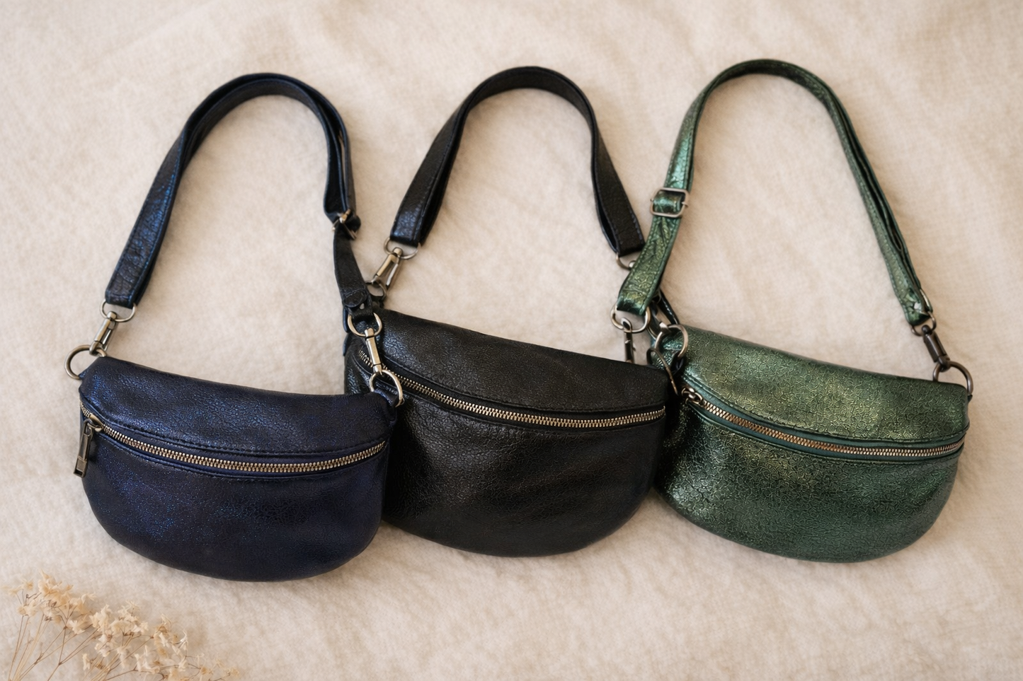 Sac banane brillant effet irisé